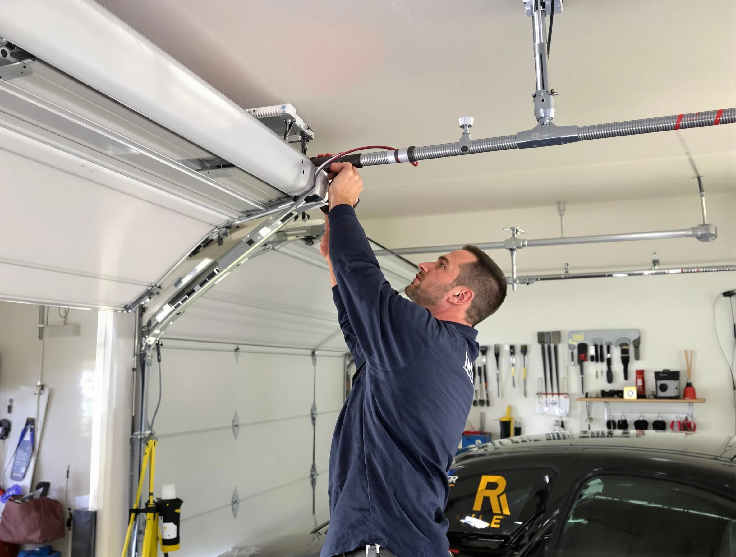 Marshall Garage Door Repair technician performing garage door cable repair in Marshall