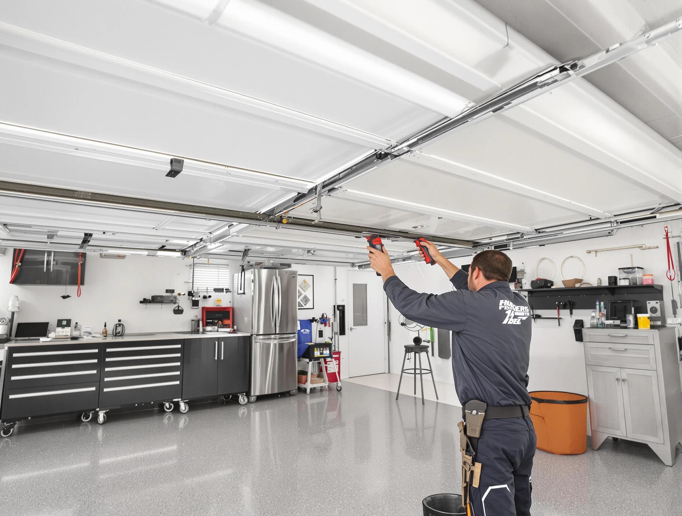 Overhead garage door repair service by Marshall Garage Door Repair in Marshall