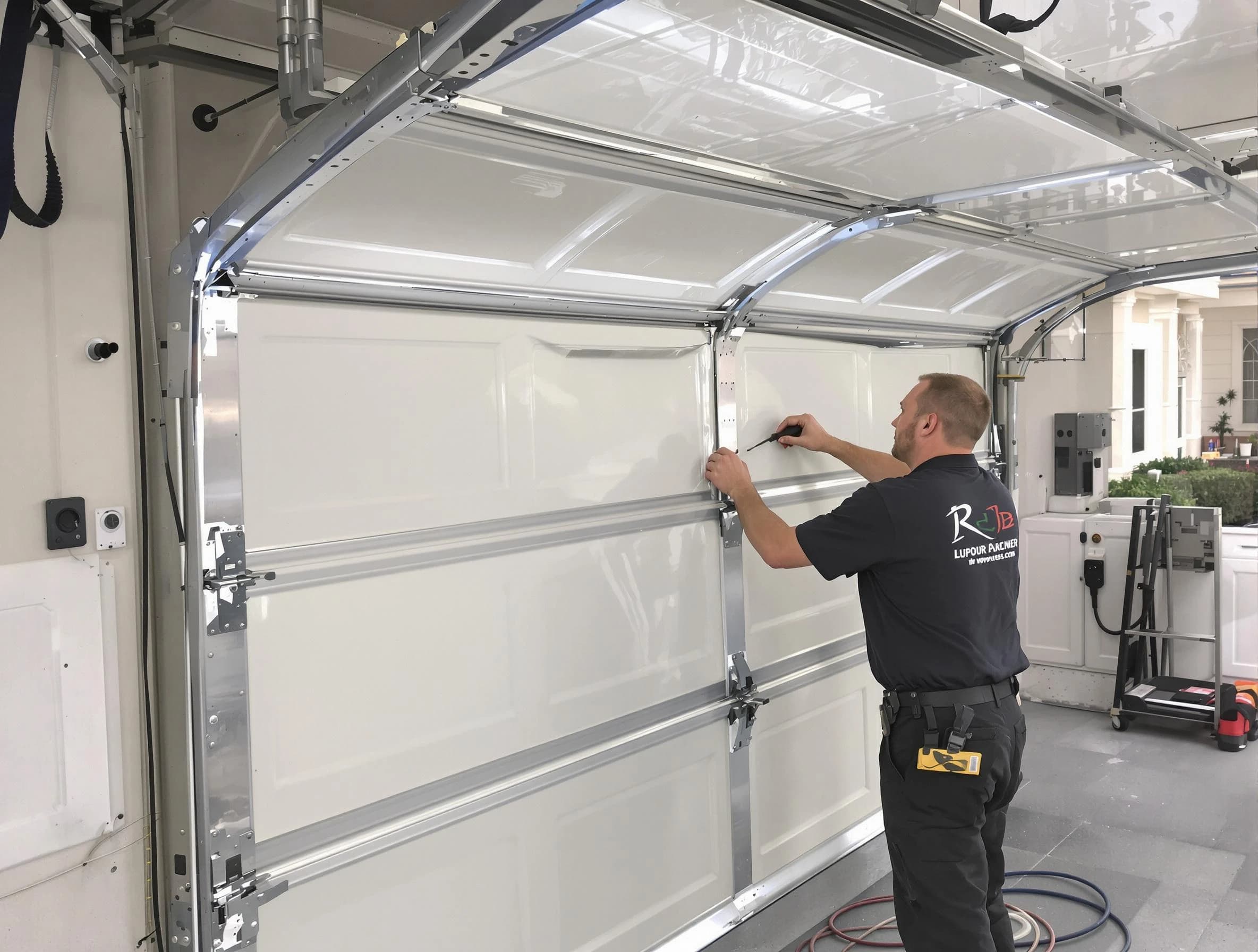 Marshall Garage Door Repair professional performing panel repair in Marshall