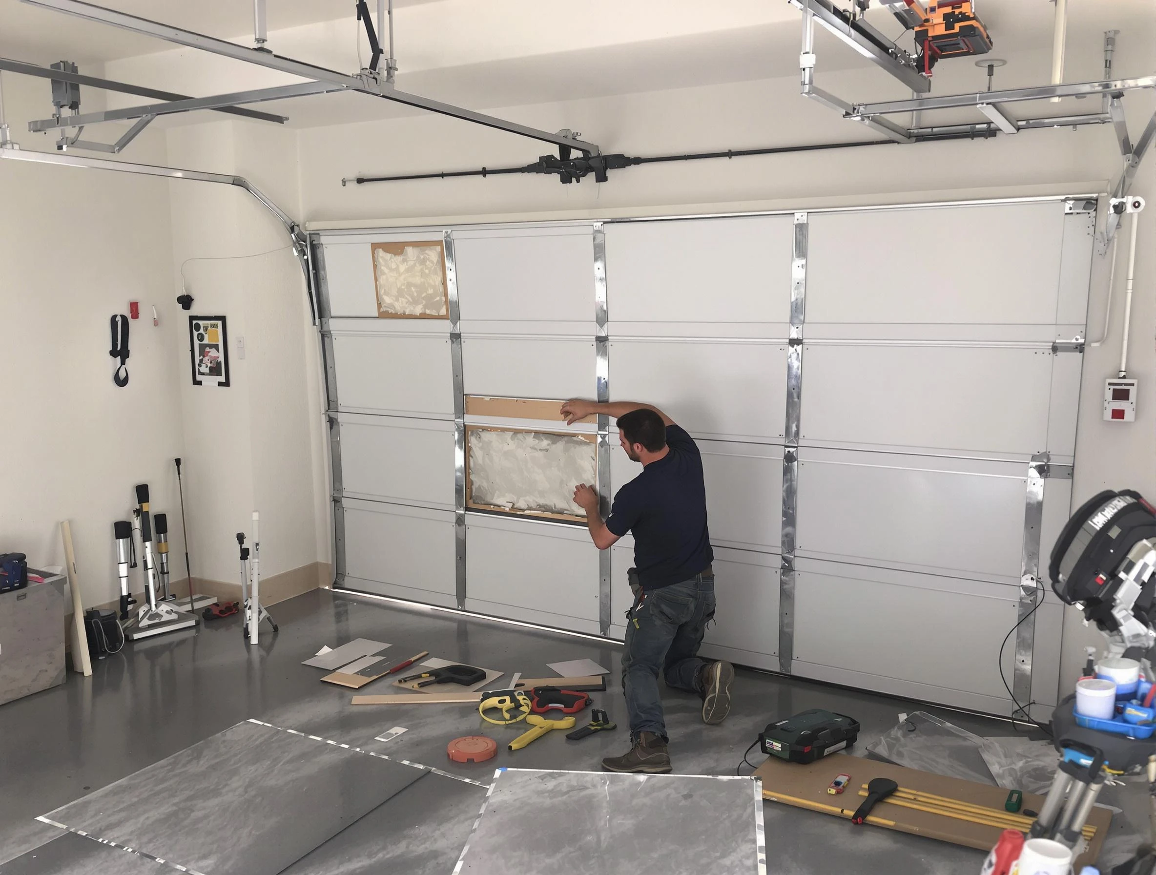 Garage Door Panel Repair in Marshall