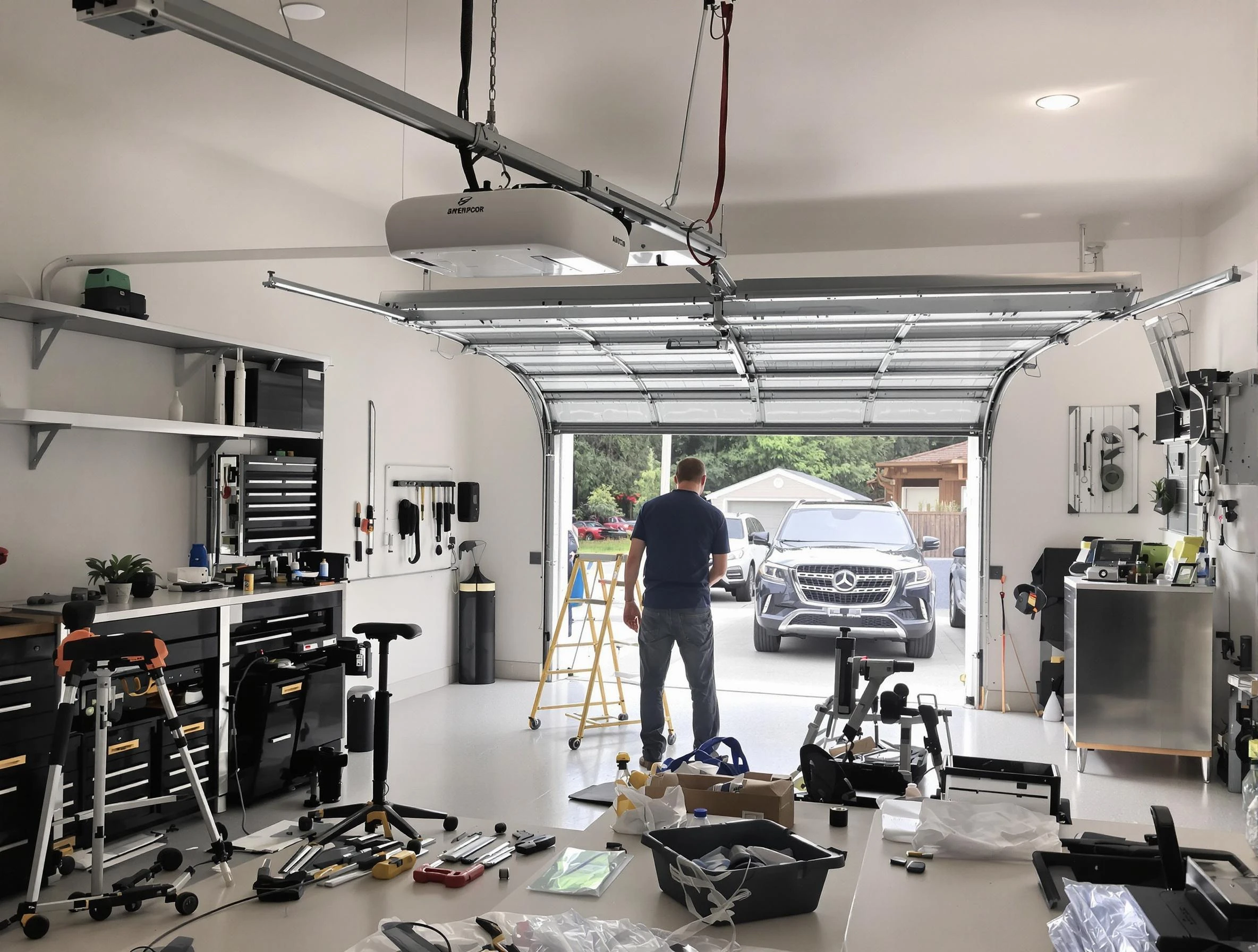 Garage door opener installation by Marshall Garage Door Repair in Marshall