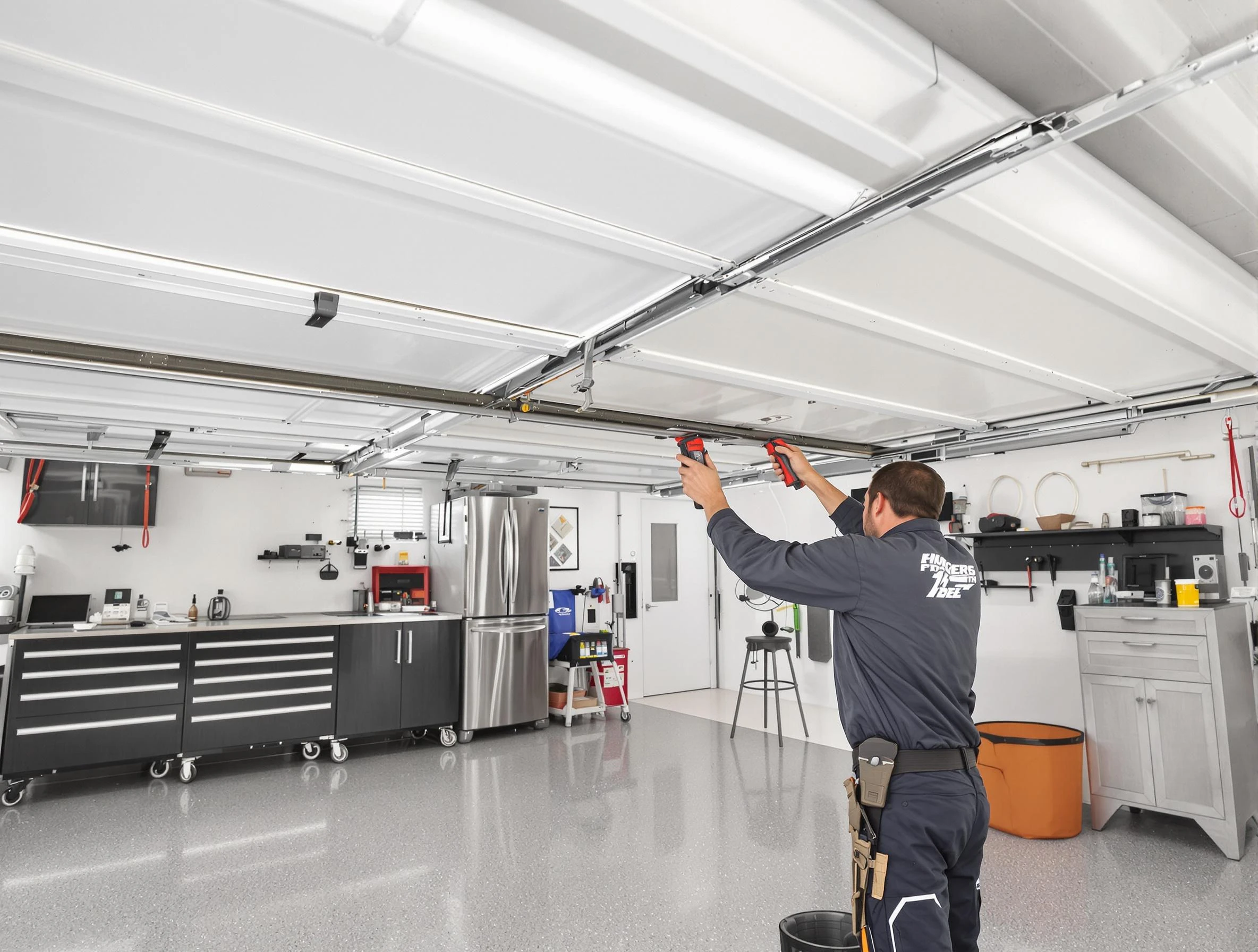 Overhead garage door repair service by Marshall Garage Door Repair in Marshall